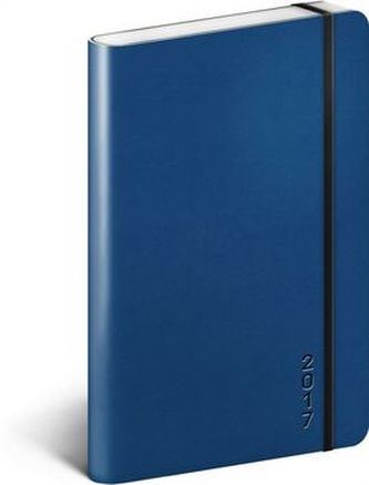 Diář 2017 - Soft - týdenní A5/modročerný