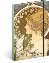 Notes - Alfons Mucha/Pero, nelinkovaný, 13 x 21 cm