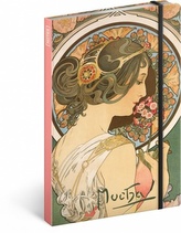 Notes - Alfons Mucha/Petrklíč, linkovaný, 13 x 21 cm