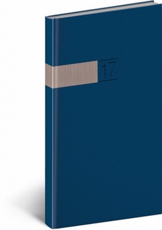 Twill kapesní diář Modrostříbrný 2017