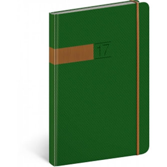 Diář 2017 - Twill - týdenní A5/zelenobronzový