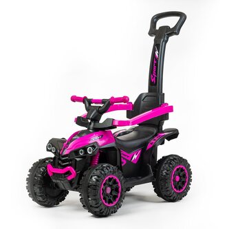 Dětské odrážedlo Baby Mix Mega Prime EVA s vodící tyčí růžové Dětské odrážedlo Baby Mix Mega Prime EVA s vodící tyčí růžové