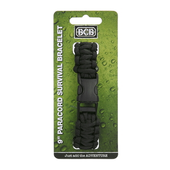 Vojenský náramek BCB Paracord 9 - černý
