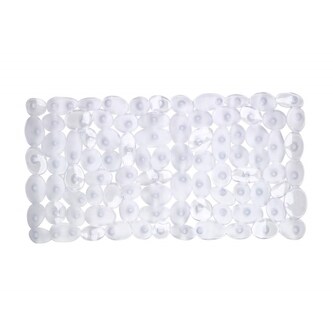 BRILANZ Podložka do vany protiskluzová LARGE PEBBLES 70x36 cm, transparentní