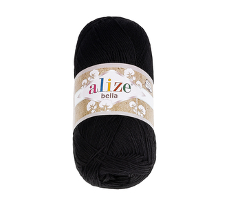 Příze BELLA - černá - 100g / 360 m