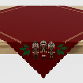 Vánoční ubrus na stůl LOUSKÁČEK červená 79x79 cm Mybesthome