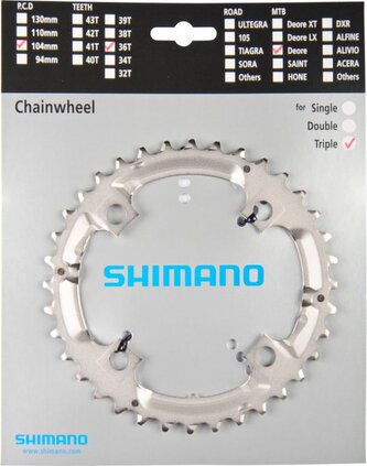 převodník 36z Shimano Deore FC-M532 3x9 4 díry