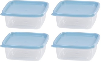 Dóza na potraviny 600 ml čtverec Lunchbox set 4 ks