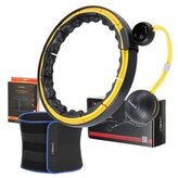 SET HHM21 + BR1313 ČERNÁ/ŽLUTÁ HULA HOOP OBRUČ SE ZÁVAŽÍM, MAGNETY A POČÍTADLEM HMS