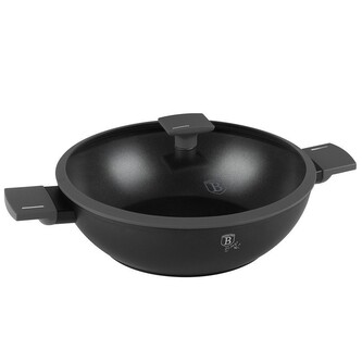 Pánev WOK s titanovým povrchem a poklicí 30 cm Antracit Collection Pánev WOK s titanovým povrchem a poklicí 30 cm Antracit Collection