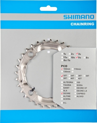převodník 32z Shimano Deore FC-M532 3x9 4 díry