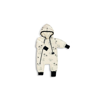 Teplákový overal rostoucí Tlapka; Barva: smetanová; Velikost: 80 - 86