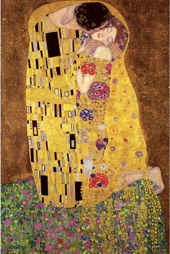 Plakát, Obraz - Gustav Klimt - Polibek, 61 × 91.5 cm
