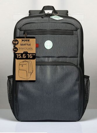 PORT DESIGNS SEATTLE ECO batoh na notebook 15,6’’/16’’, 14l, šedá s plátěnkou PORT DESIGNS SEATTLE ECO batoh na notebook 15,6’’/16’’, 14l, šedá s plátěnkou