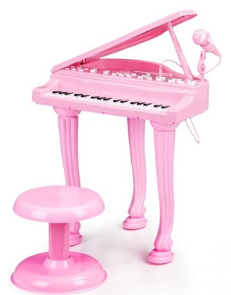 ECOTOYS Dětské elektrické piano růžové