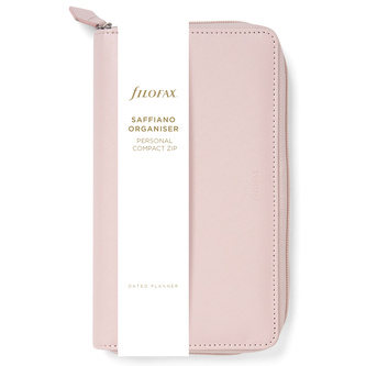 Filofax, Diář Saffiano Zip, Osobní Compact, blush