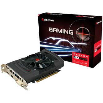 Biostar AMD Radeon RX550, 2GB, GDDR5, PCIE3 Fan HDMI DVI DP
