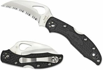 Byrd BY22SBK Hawkbill Lightweight Black vreckový nôž 7,2 cm, čierna, FRN