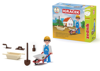 Igráček Zedník - figurka s motůčkem a nářadím