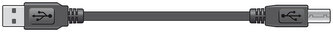 AV:link kabel USB 2.0, 1x typ A samec - 1x typ B samec, 1.5m
