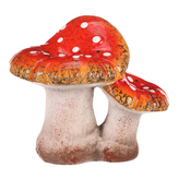 Mochomůrka červená - keramická dekorace, dvojice, velikost "S".