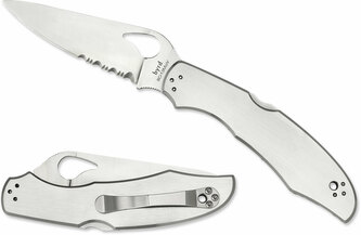 Byrd BY03PS2 Cara Cara 2 Stainless Combo vreckový nôž 9,5 cm, celooceľový