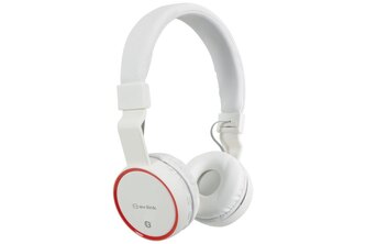 AV:link PBH-10 bezdrátová Bluetooth SD sluchátka, bílá