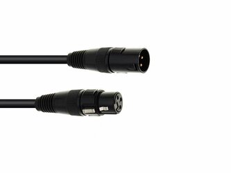 Eurolite DMX kabel XLR 3pin, 10m délka, černý