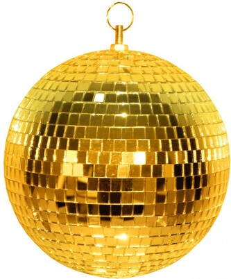 Zrcadlová koule 20 cm, zlatá