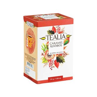 Tealia Caramel Rooibos, rooibos čaj (20 sáčků) DMT 7/2024