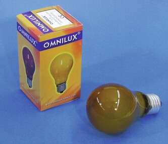 Omnilux A19 230V/25W E-27, žlutá