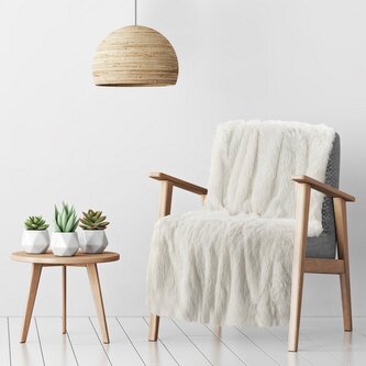 Přehoz na křeslo - sedačku TIFFANNY krémová 70x160 cm Mybesthome