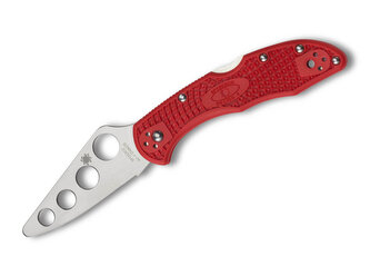 Spyderco C11TR Delica 4 Lightweight Trainer vreckový tréningový nôž 7 cm, červená, FRN