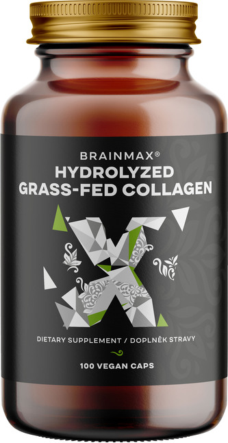 BrainMax Hydrolyzovaný GrassFed Collagen (kolagen z krav krmených trávou), 600 mg, 100 kapslí BrainMax Hydrolyzovaný GrassFed Collagen (kolagen z krav krmených trávou), 600 mg, 100 kapslí