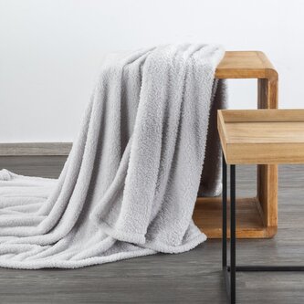 Přehoz na křeslo - sedačku LOREN stříbrná 70x160 cm Mybesthome