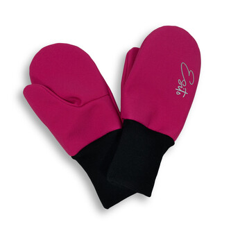 Palcové rukavice softshell Raspberry pink; Barva: malinová; Velikost: 1 - 2 roky