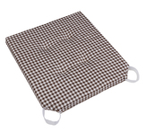 Sedák hladký Ulla - Kostička hnědá - 40x40 cm hladký na suchý zip