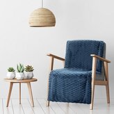 Přehoz na křeslo - sedačku FLANELA modrá 70x160 cm Mybesthome