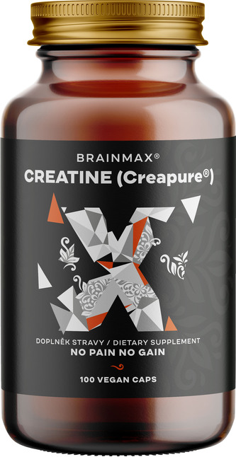 BrainMax Creatine Creapure®, kreatin monohydrát, 875 mg, 100 rostlinných kapslí