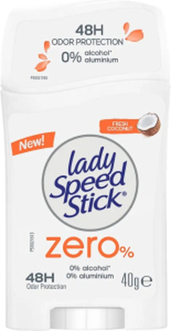 Lady Speed Stick Zero Fresh Coconut tuhý deodorant, 40 g