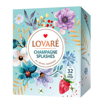 LOVARÉ Champagne Splashes 64g (32 sáčků, černý a zelený čaj)