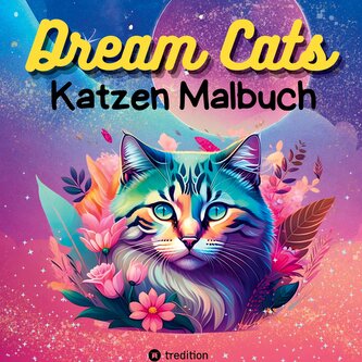 Malbuch Katze Dream Cats für Erwachsene, Frauen, Jugendliche mit Mandalas Tarot Weltall Sprüchen