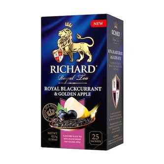 Richard Royal Blackcurrant & Golden apple, černý čaj (25 sáčků)