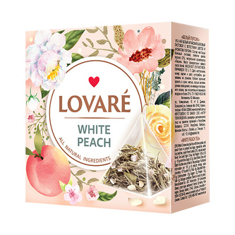 Lovaré White Peach, bílý čaj (15 pyramid)