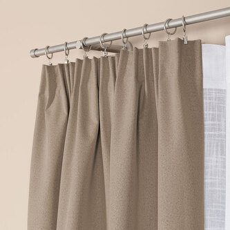 Dekorační zatemňující závěs SUPER BLACKOUT TAPE s řasící páskou cappuccino color 005 (cena za 1 kus) 140x250 cm 100% stínění Mybesthome