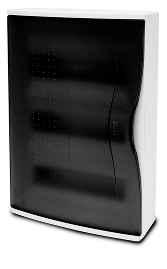 Rozvaděč NUOVA 3636 IP40, 36mod., na omítku, průhl. dveře, 460x310x110mm