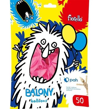 Balon Metal 12" rózowy 50szt FIORELLO