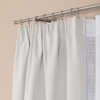 Dekorační zatemňující závěs SUPER BLACKOUT TAPE s řasící páskou pastelová šedá color 003 (cena za 1 kus) 140x250 cm 100% stínění Mybesthome