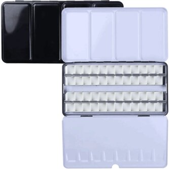 Akvarelová kazeta kovová 48ks