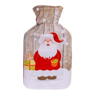 Termofor Santa Claus, 0,7 L, barva béžová/červená